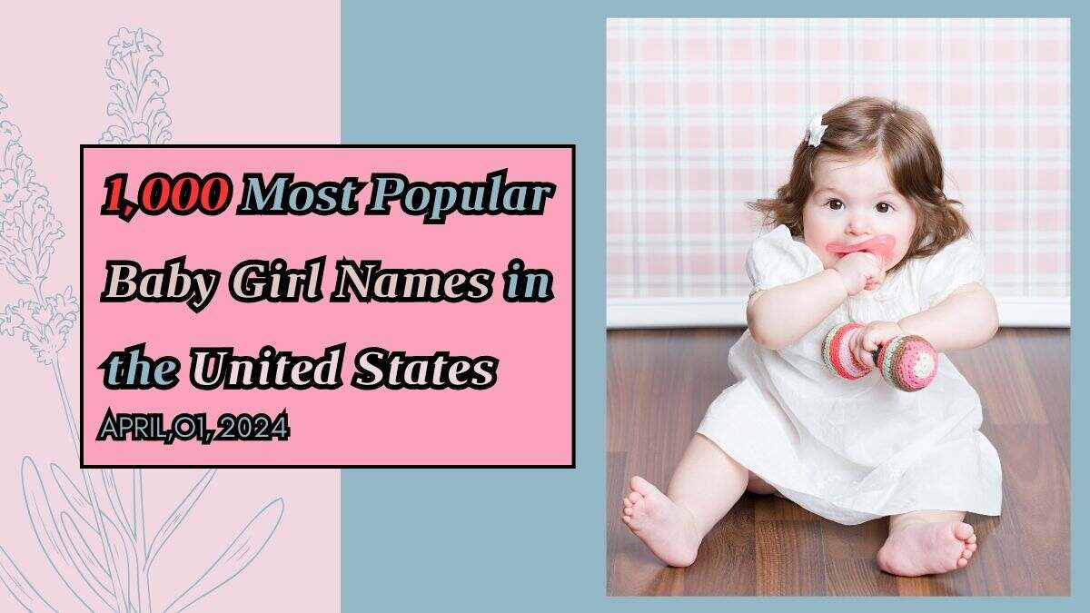 1000 Most Popular Baby Girl Names in the United States